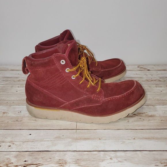 Nike ACG KINGMAN LEATHER 525387 667 DARK TRUE RED size 10.5 - Picture 1 of 11